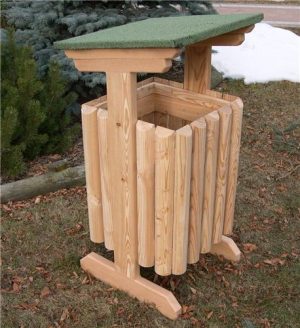 Abfallkörbe aus Holz